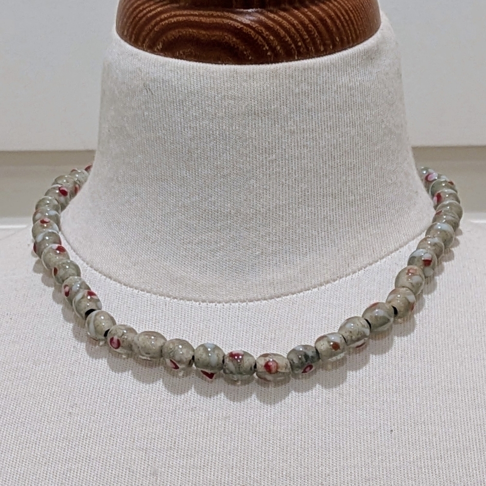 3/$30 NWOT Beckwoman 16" Hand Blown Glass Bead Necklace on Elastic